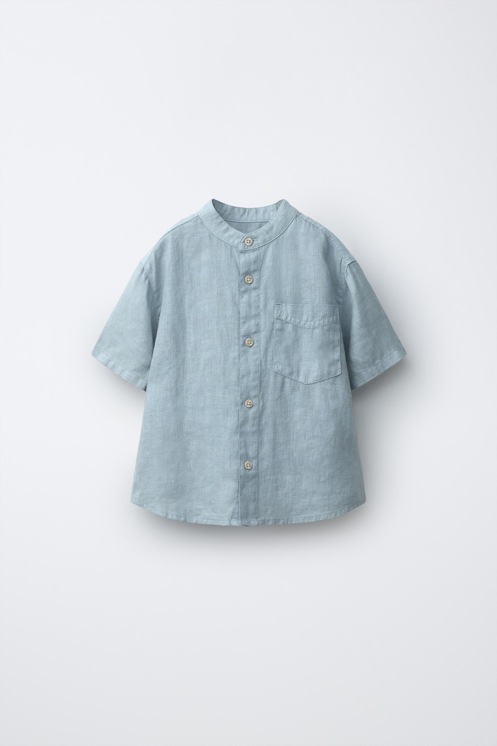 ZARA РУБАШКА ИЗ 100% ЛЬНА, СИНИЙ