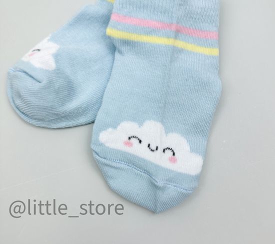 Носочки хлопковые, Голубые