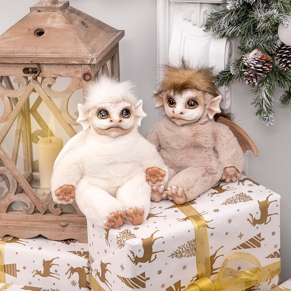 Игрушка мягкая Дракон Бэби Мистик Светло-коричневый