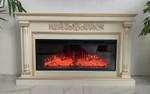 Электрокамин Royal Flame Sicilia Сицилия с золотой патиной с  электроочагом 110см, обогревом, ширина 1,5 метра