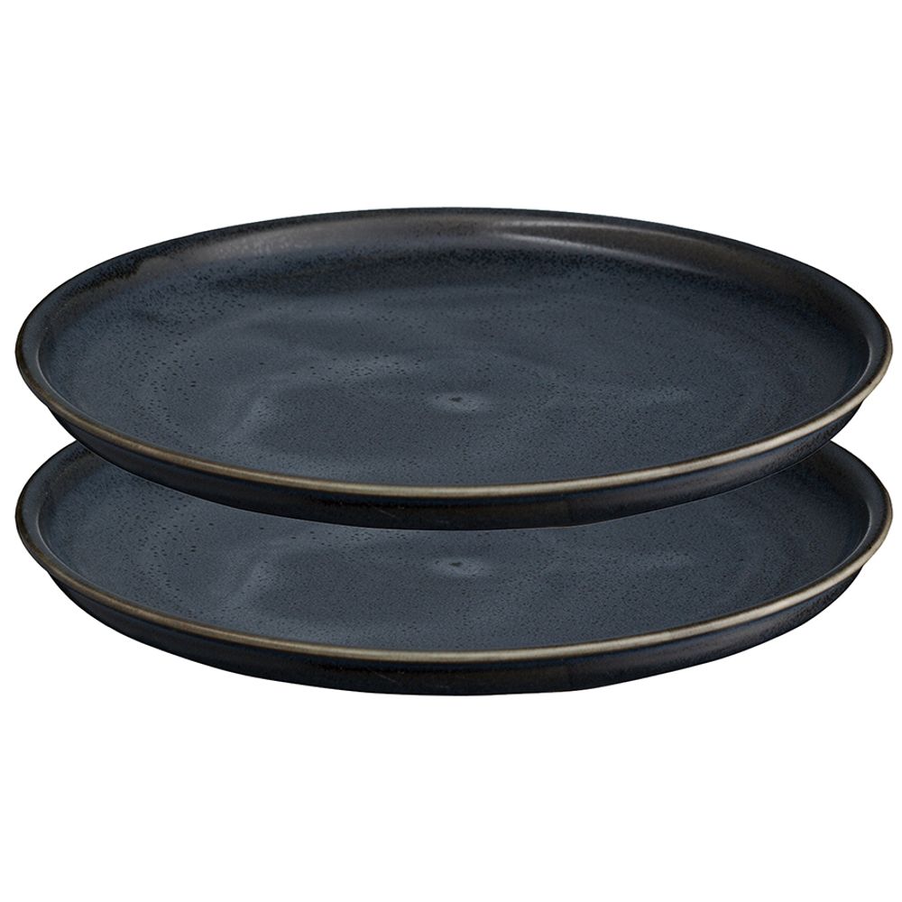 Набор из 2-х фарфоровых тарелок LJ_BT_PL26, 26 см, темно-синий