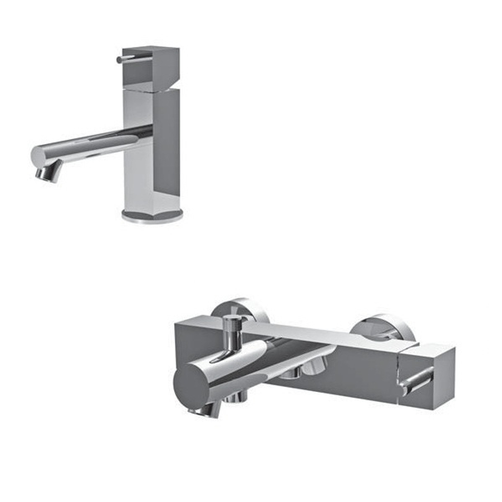 КОМБО №14 Комплект смесителей Ritmonio Latoperlato для раковины и для ванны/душа T0BA7021CRL + T0BA7030CRL