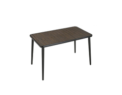 Алюминиевый прямоугольный стол  120*70 ПОЛИВУД-5 «POLYWOOD-5» цвет каштан арт.1029