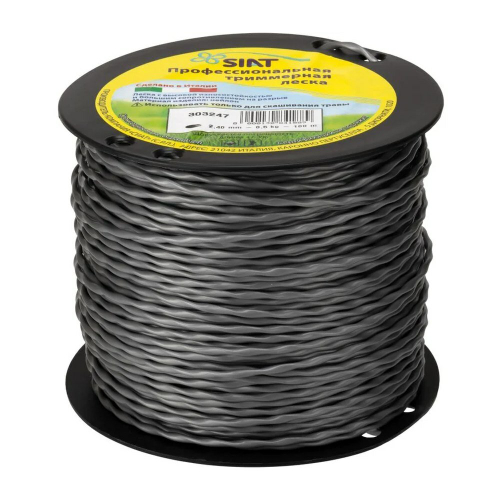 Леска XXX CHALLENGE 2.4 мм, 100 м, бобина, крученый эллипс SIAT 303247