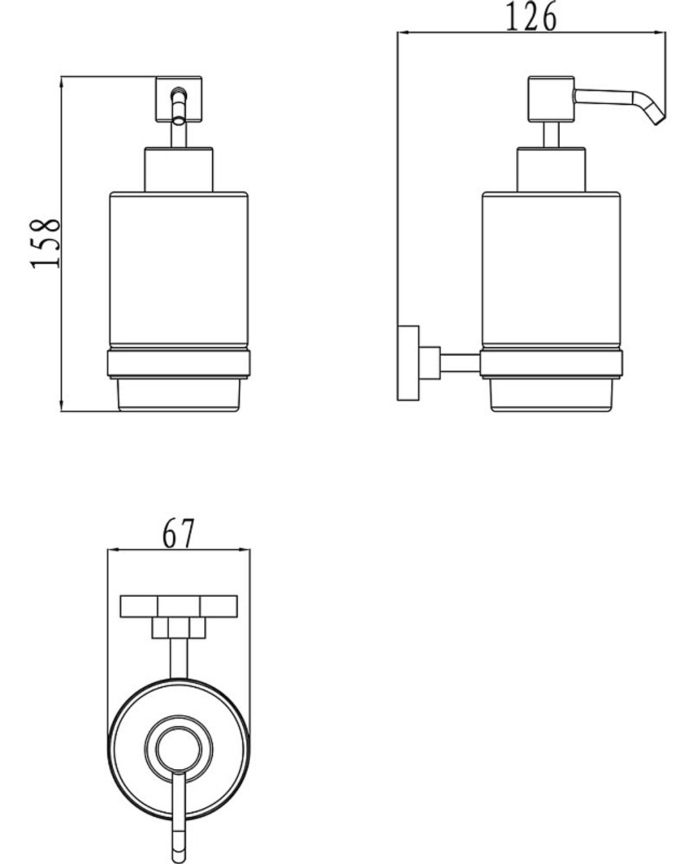 Дозатор для жидкого мыла Ravak Chrome стекло, хром (X07P223)