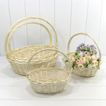 Корзина 43х35х15/44 (±5%) см Набор 4шт с ручкой (Бежевый)