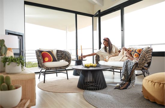 Журнальный столик Irune Ø80 черный Испания