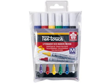 Набор маркеров Pen-Touch 6шт средний стержень