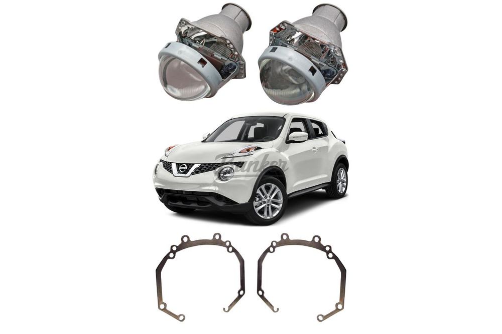 Готовый комплект для замены штатных линз Nissan Juke I YF15 рестайлинг 2014-2019
