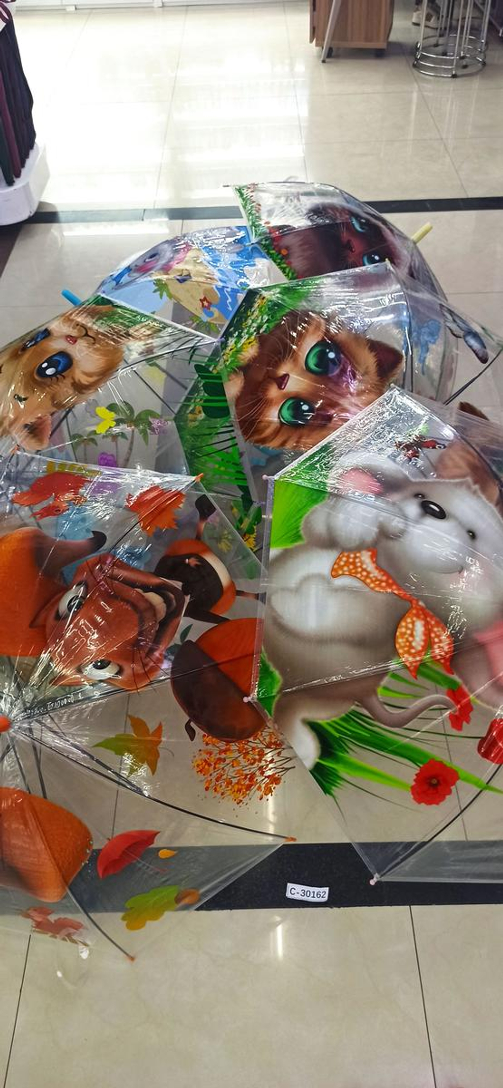 Зонт 66 см Милые Животные со свистком, д-84 см, 6 цвета микс (50 диаметр фабрик), с-30162