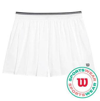 Женские Шорты теннисные Wilson Velocity Pleated - белый