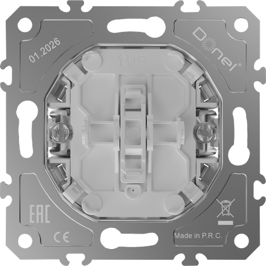 Механизм выключателя В1 с 2-х мест (проходного) с подсветкой,  16 A 250 В~,  самозажимные контакты,  серия D16