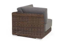 "Капри" модуль диванный угловой с подушками, цвет коричневый