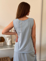 Майка из трикотажа для беременных и кормящих, Голубой