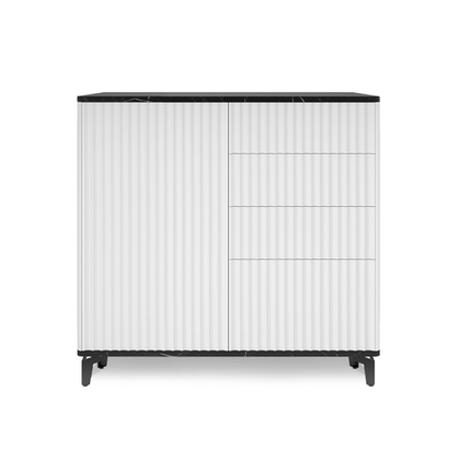 Комод ROYAL 5063 эко (Мрамор Неро-Черный)