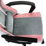Кресло компьютерное BRABIX "Forcer GM-127", 2 подушки, ткань, розовое/серое, 533215