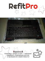 Верхняя панель с клавиатурой (топкейс) для ноутбука Lenovo Y50-70 раскладка - арабская, с посветки, черная, без отпечатка пальца (5CB0F78849), оригинал
