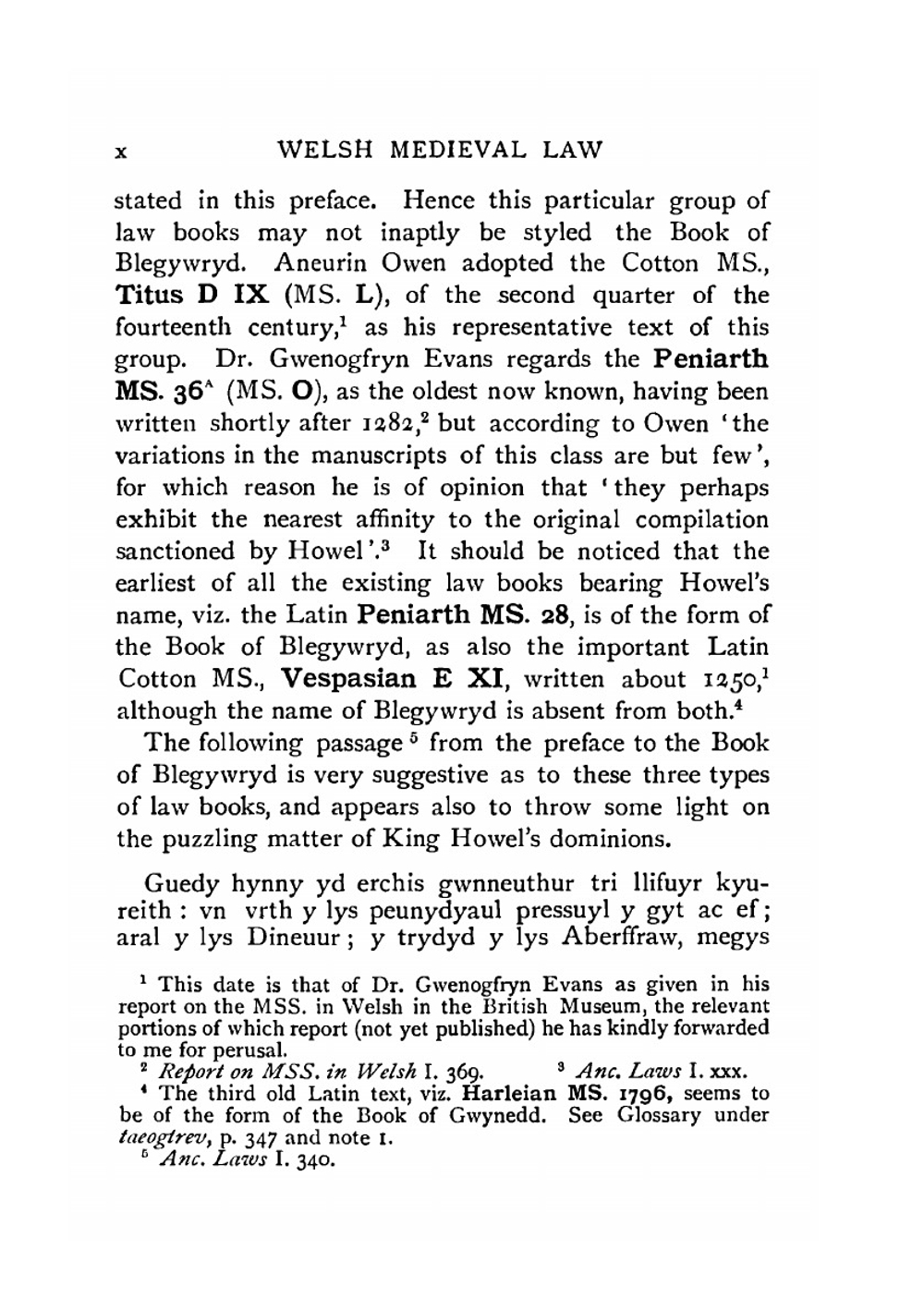 Welsh Medieval law Being a Text of the Laws of Howel the Good | A.W. Wade-Evans