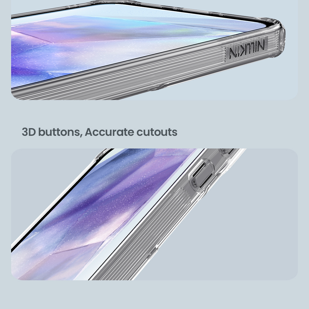 Прозрачный чехол от Nillkin для Samsung Galaxy A56 5G, c встроенным круглым магнитом, серия Nature TPU Pro Magnetic Case