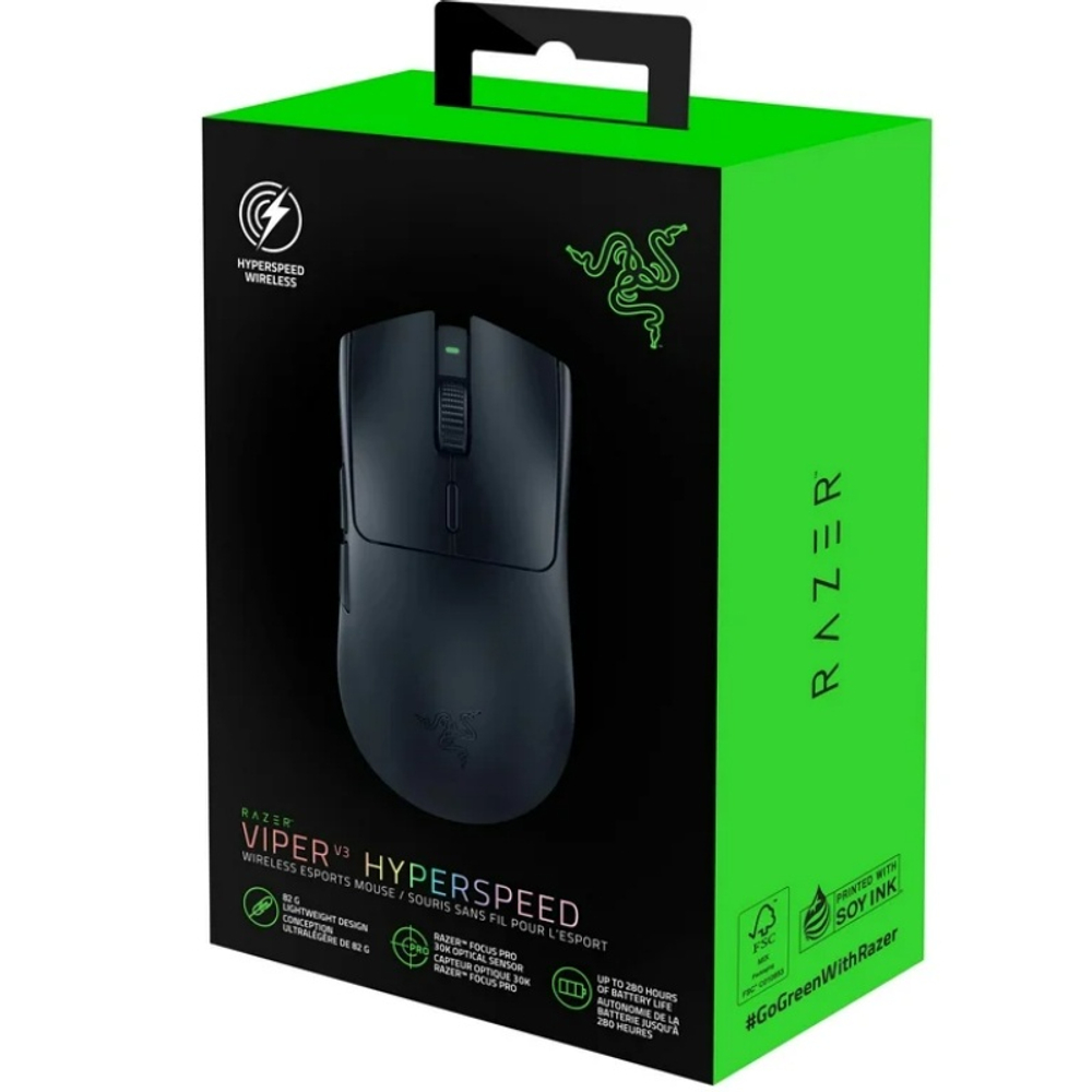 Мышь Razer Viper V3 HyperSpeed, Black (2,4ГГц HyperSpeed Wireless)