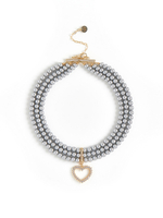 Чокер "Delicacy" cotton pearl Dark Grey Gold