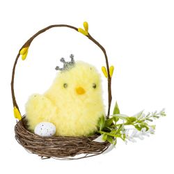 GAEM Изделие декоративное "Гнездо пасхальное" (блок 12 шт), L9 W9 H10 см, 3в.