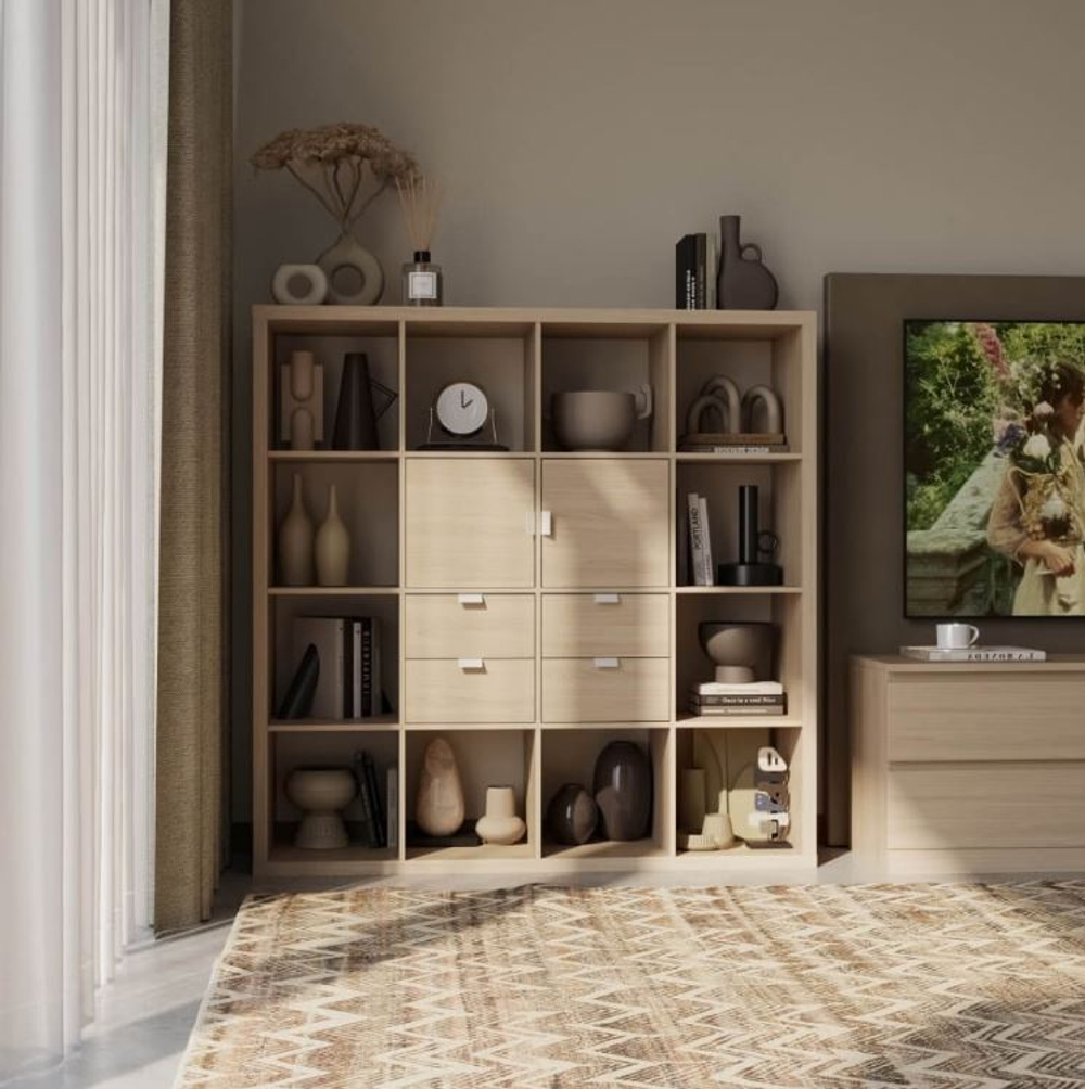 Фора модуль с дверцей, ручка металл, 33*33*37 см, дуб беленый