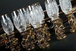 Набор фужеров для водки "Знаки Зодиака" 12 шт. в подарочном кейсе