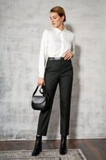 3861 Брюки женские (графитовый жаккард)