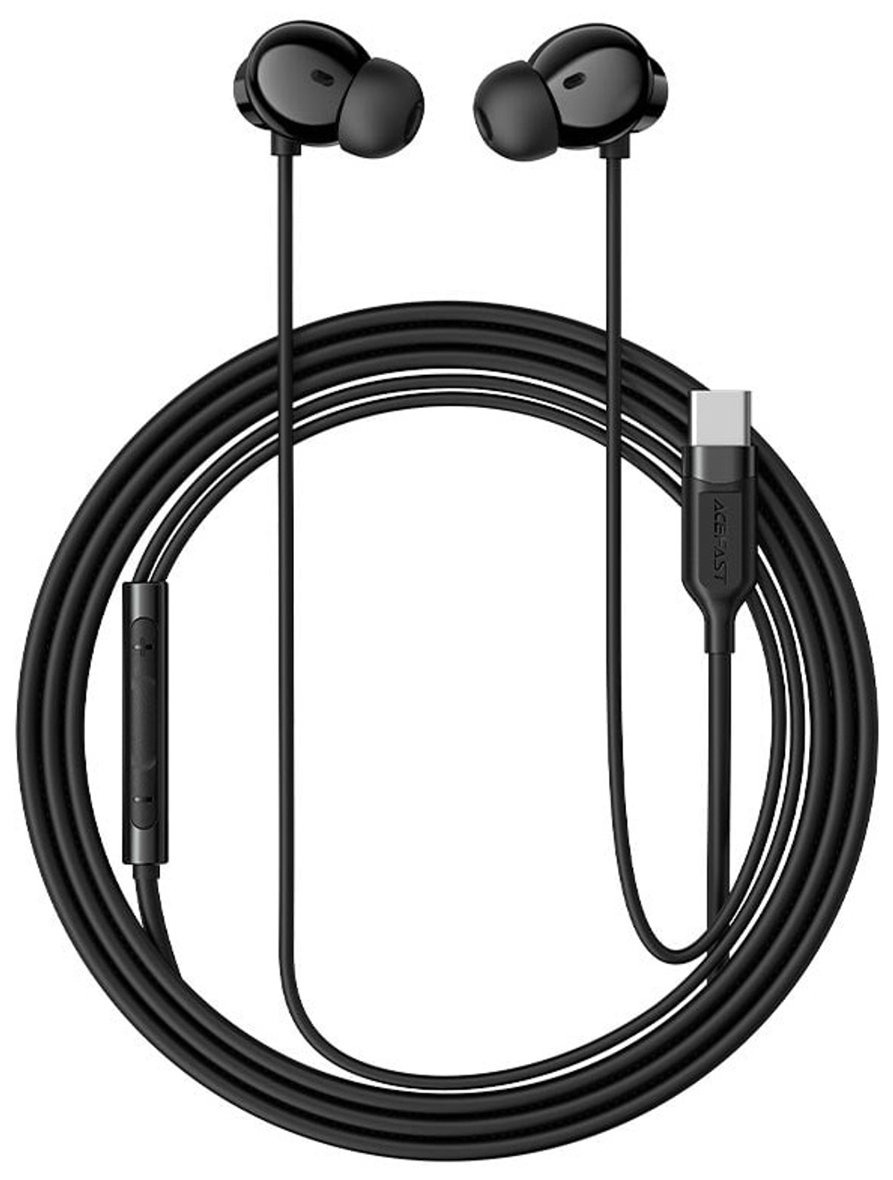 Наушники с микрофоном ACEFAST L10 Type-C Silicone (черный)