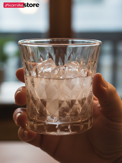 Набор стаканов 270 мл. 6 штук, фигурная форма, стекло с огранкой "Бриллиант"