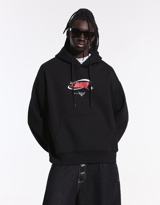 BERSHKA Худи с принтом McQueen, черный