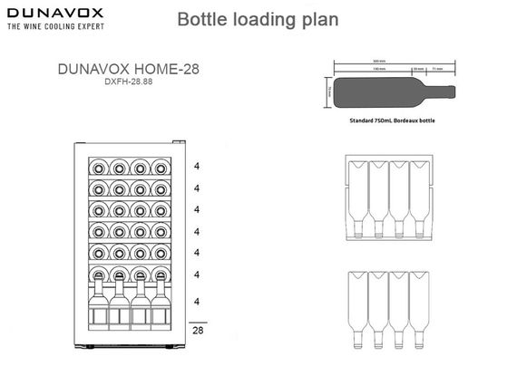 Винный холодильник Dunavox DXFH-28.88