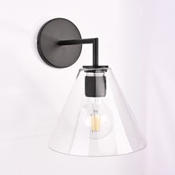 Бра Rh Utilitaire Funnel Shade Single Sconce Black By Imperiumloft