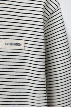 ZARA Х BENSIMON® ФУТБОЛКА С ДЛИННЫМИ РУКАВАМИ, ЭКРЮ