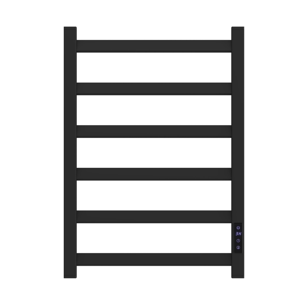 Полотенцесушитель электрический Point Атлант PN18846B П6 400x600, диммер справа, черный