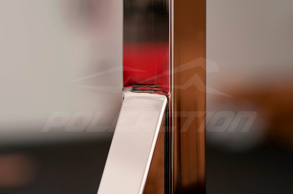 Модель №7 - стойка балетного (хореографического)  станка двухуровневого из нержавеющей стали угловая