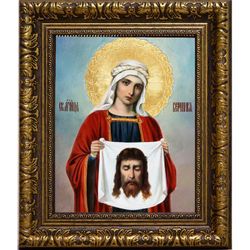 Вероника Кровоточивая Святая мученица. Икона на холсте.