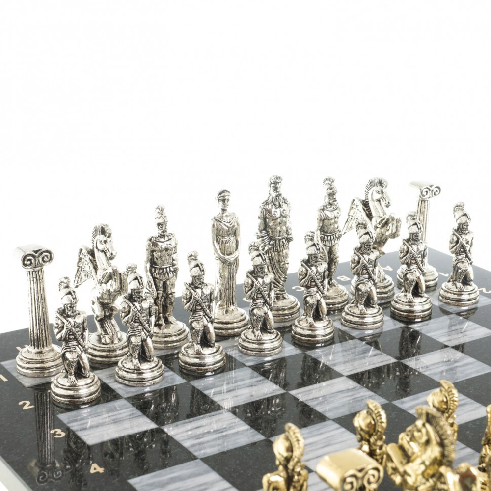 Шахматы "Восточные" доска 40х40 см серый мрамор фигуры металлические G 122626
