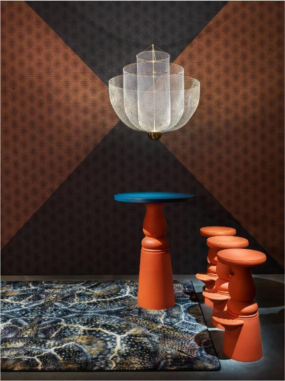 Pendant design lamp  Meshmatics by Moooi D80 (Silver)
