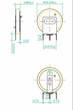 Элемент питания ET CR2032-VC3 OEM