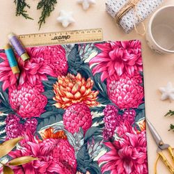 Ткань премиум дюспо экзотический цветник