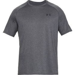 Мужская теннисная футболка Under Armour Tech SS Tee 2.0 - carbon heather/black