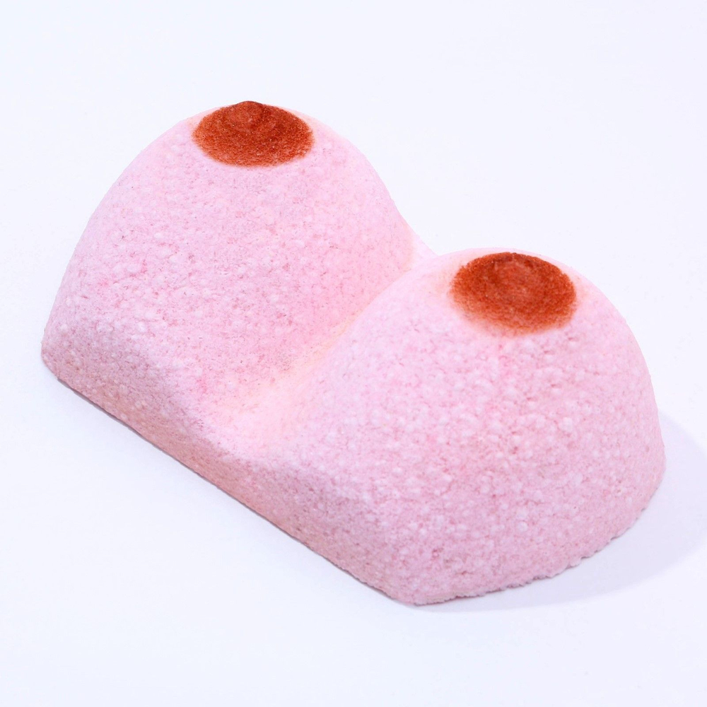 Фигурная бомбочка для ванны «Порадуй свои бидончики» с ароматом малины - 110 гр. (Цвет: розовый)