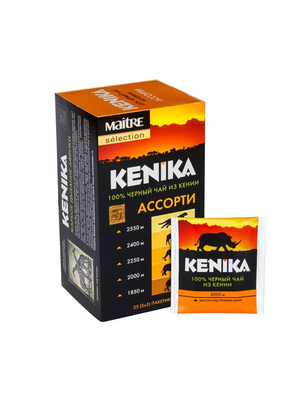 Чай черный Мэтр Кеника Ассорти 100 г (25 пакетиков)