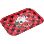 Поднос жестяной 34*23см «Санта с подарками»