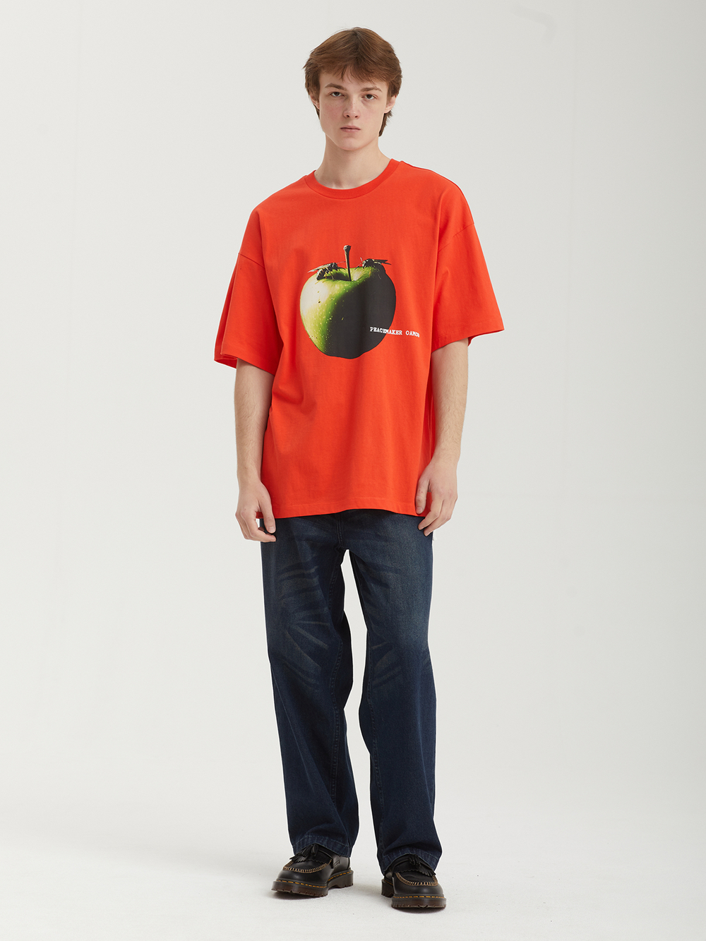 Мужская Футболка Oversize Apple Print