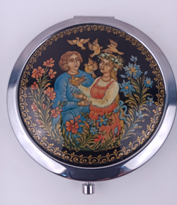 Ручное зеркало "Парочка" №3  (худ. роспись)