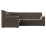 Диван угловой Карелия левый угол, Коричневый, Велюр, 113344L