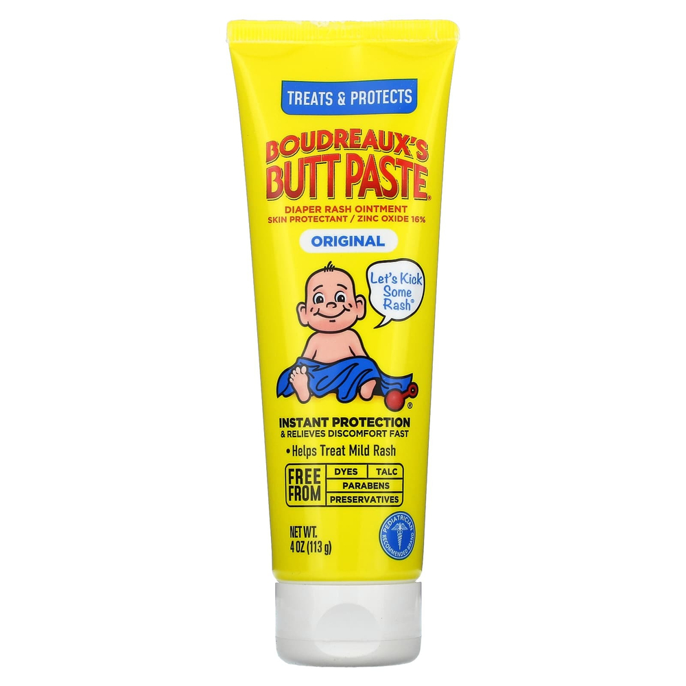 Boudreaux's Butt Paste, Мазь от подгузников, оригинальная, 113 г (4 унции)
